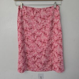VTG The Limited Y2K Pink Floral Skirt Knee Length Size 8 Fairy Kawaii Feminine